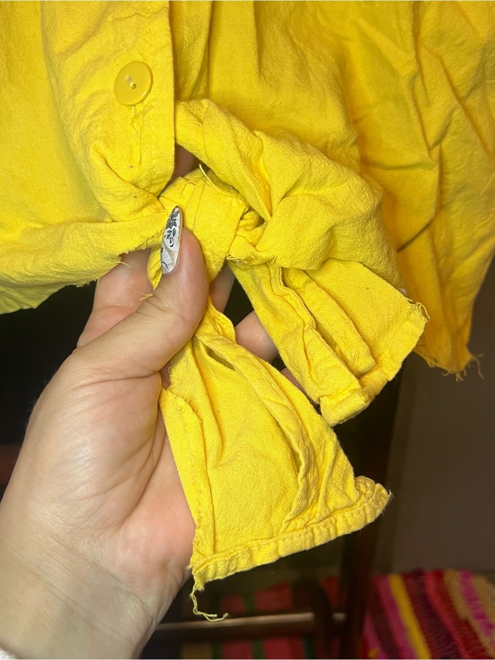 Yellow button up - Picture 3 of 5